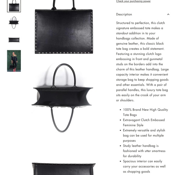 CLUTCH SIGNATURE EMBOSSED TOTE (SOLD OUT) - Picture 8 of 8